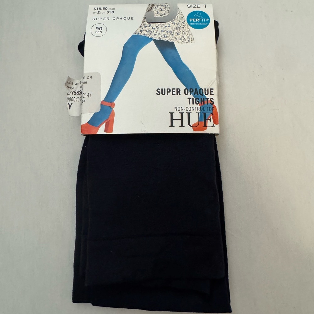 HUE Super Opaque Tights in Black
